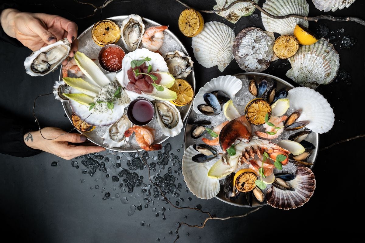 Seafood tower at Globe@YVR Vancouver.