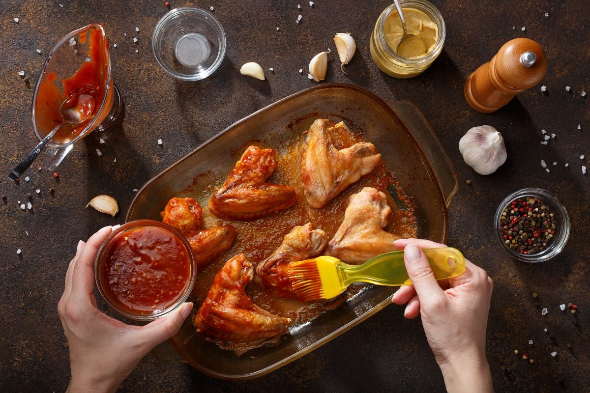 A marinade for chicken using herbs and spices