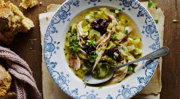 cock a leekie soup