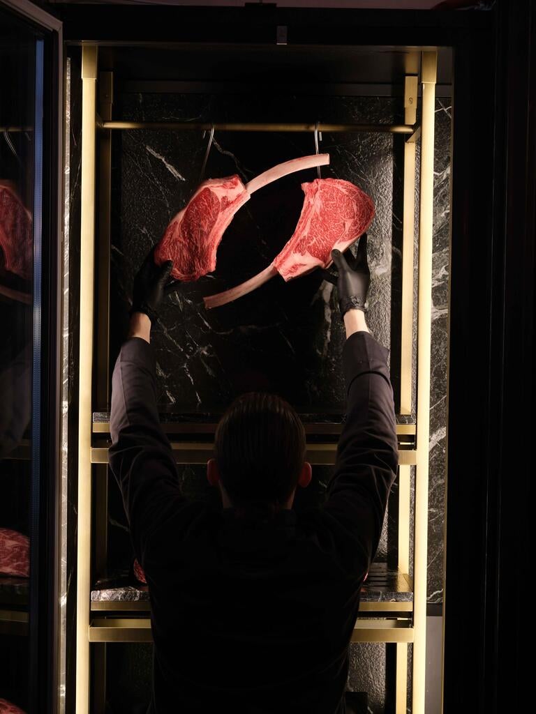 Raw steaks at Beefbar in Monaco