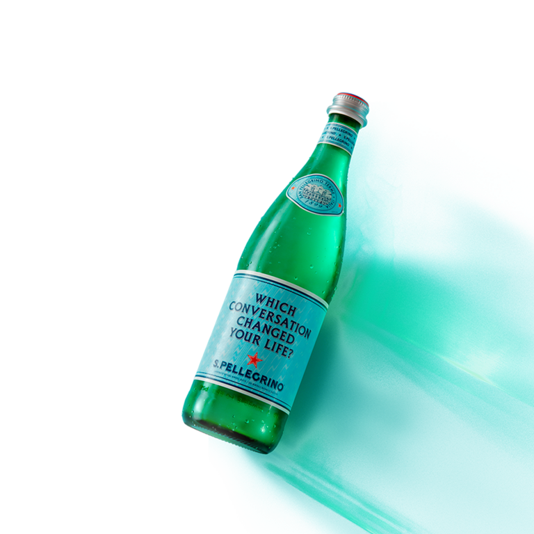 S.Pellegrino bottle: Spark campaign.