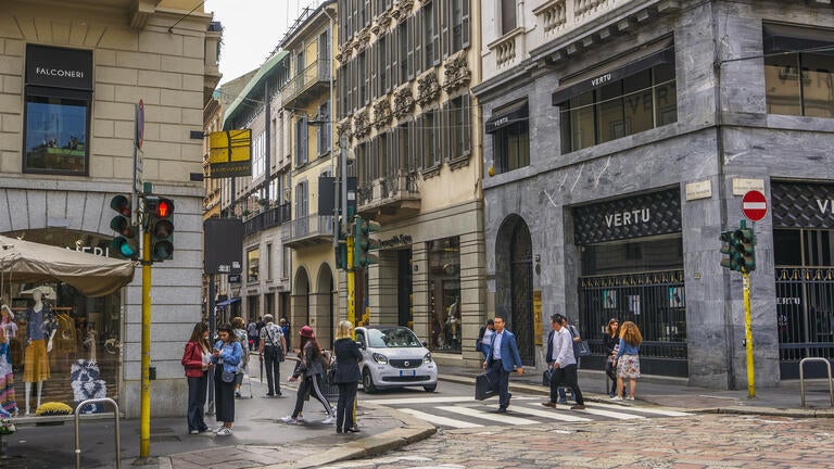 Via Montenapoleone in Milan.