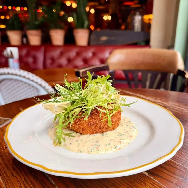 Fish cake at Bar Darling in Montréal.