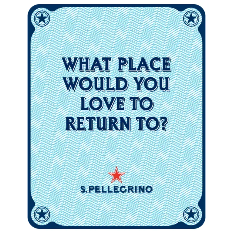 WHAT PLACE WOULD YOU LOVE TO RETURN TO?​