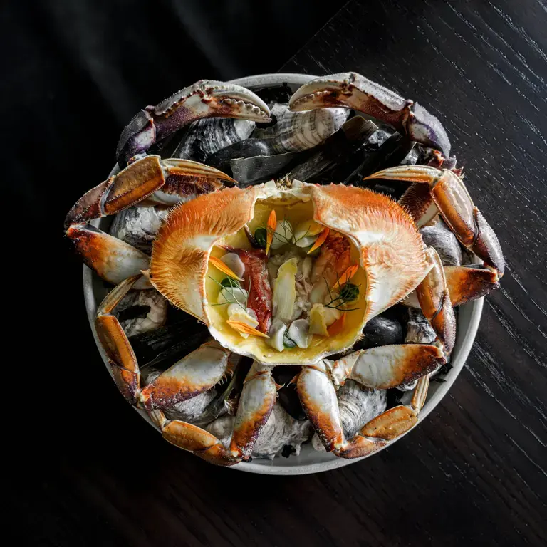Crab dish at Published on Main in Vancouver.