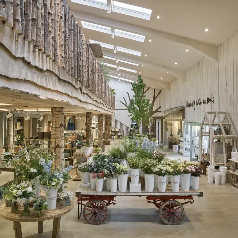 Inside a retail store at Daylesford Organic.