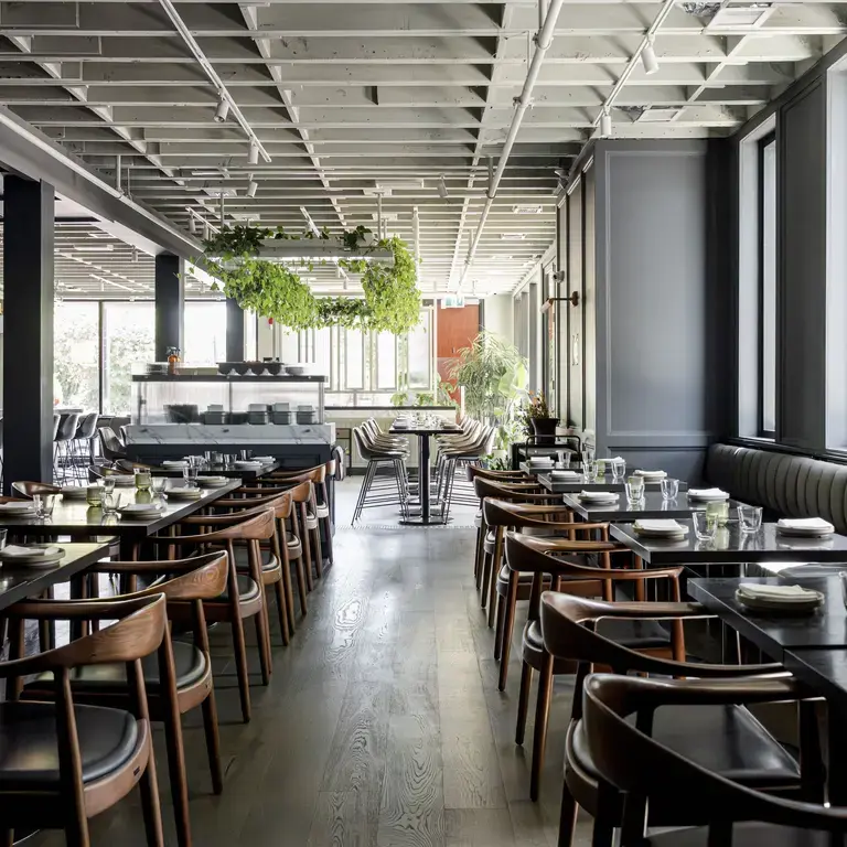 Dining room at Published on Main in Vancouver.