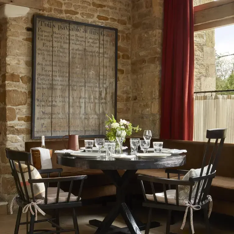 A fully laid table at The Wild Rabbit.