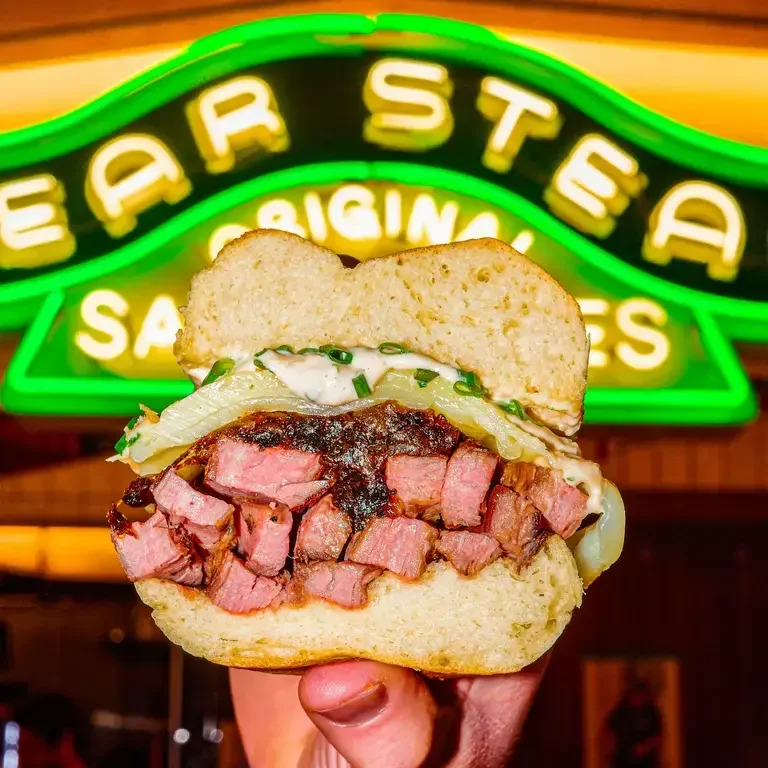 Steak sandwich at Bear Steak Sandwiches in Toronto.