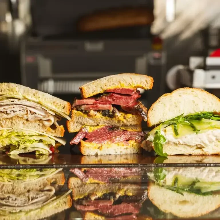 Sandwich selection at Linny's Luncheonette in Toronto.