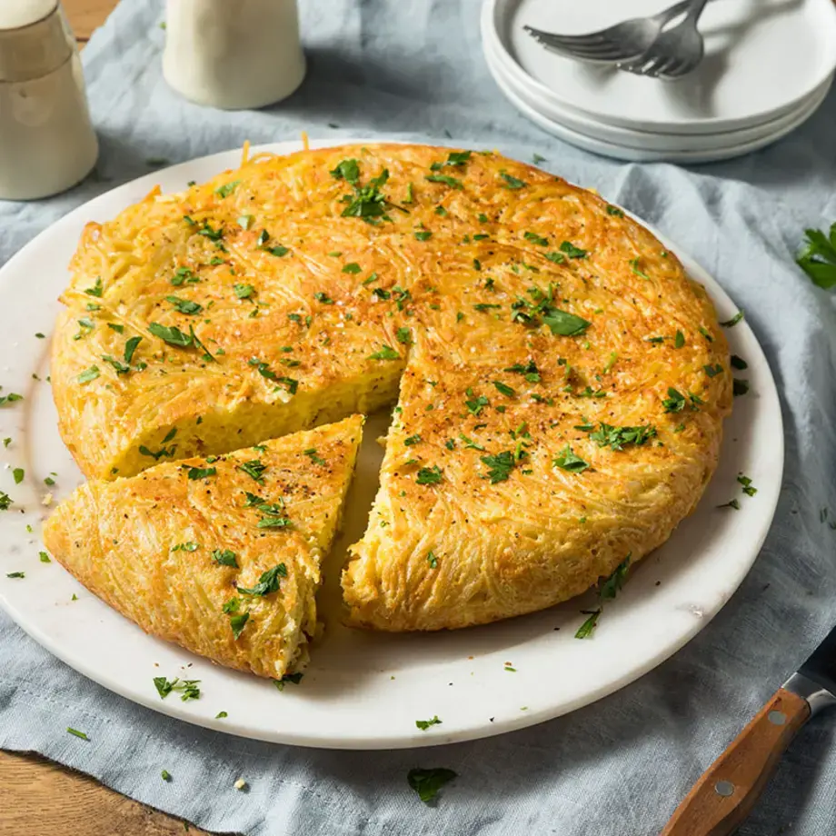 Leftover-pasta frittata