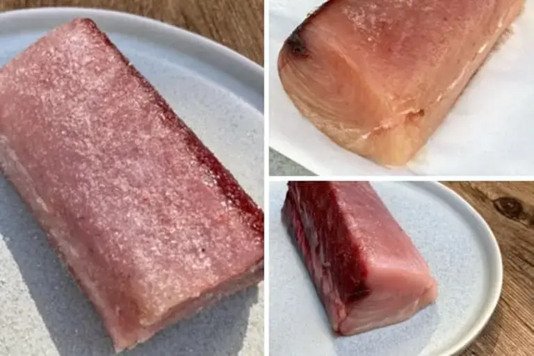 Raw Tuna with Peaches recipe by Kitano Yurika step1