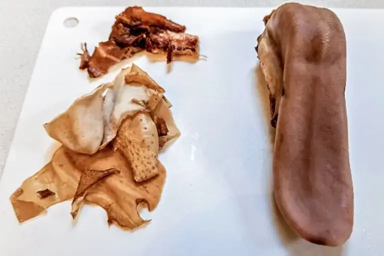 veal tongue cleaned