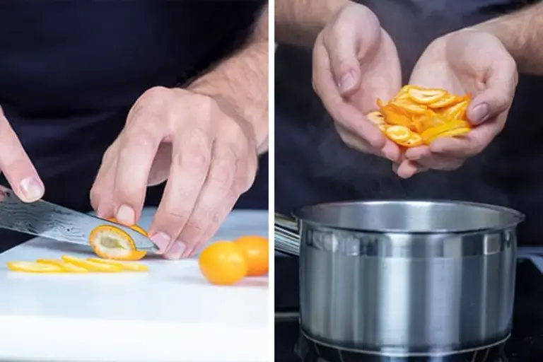 cooking the fruits Courtesy of Chef Łukasz Moneta