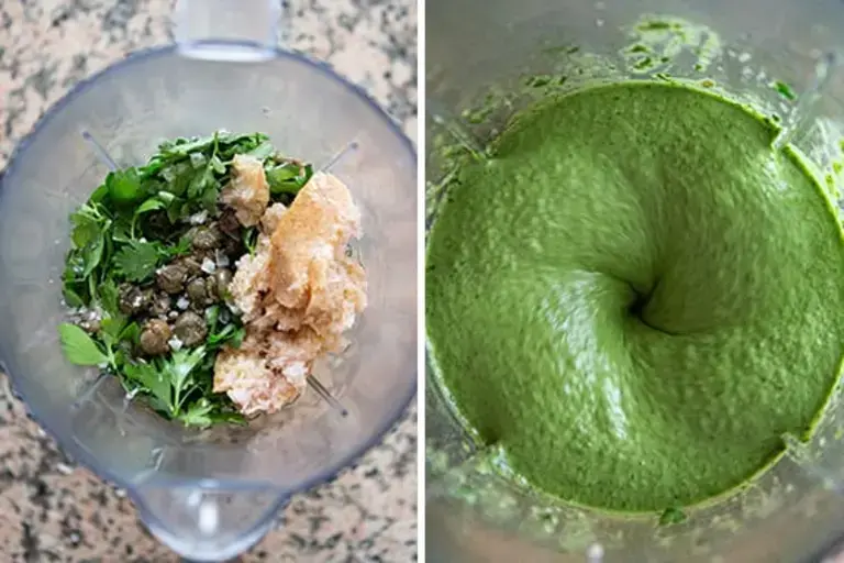 Parsley puree Courtesy of Nicole Bozzao 