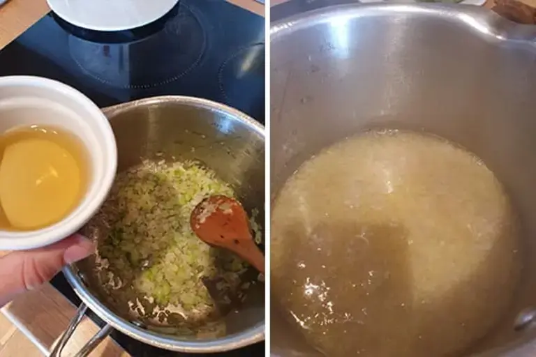 Add your fish stock  Courtesy of Chef Nicolas Fagundes Galindo