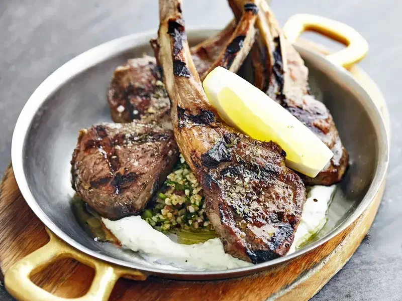Paidákia (lamb chops) at Mamakas in Toronto.