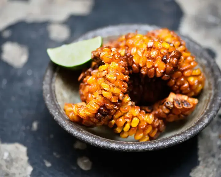 A bowl of corn ribs at Fallow.